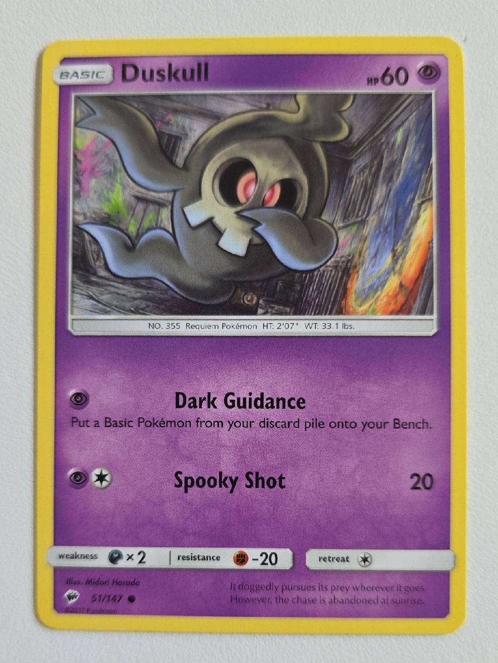 Pokemon Duskull Trading Card
